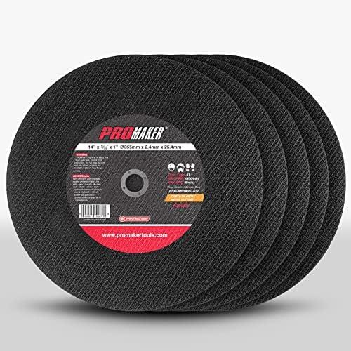 PROMAKER 4 Pack, 14 inch Cut Off Wheel, Chop Saw Blades 14 inch Metal, 14 Metal Cutting Blade for Metal, Chop Saw Wheel, 14 in x 3/32 in x 1 in