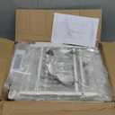 Furologee End Table with Charging Station, Nightstand with Fabric Drawers, Side Tables with USB Ports & Outlets, Night Stand with Storage Shelf & Hooks, for Living Room/Bedroom, White (1 pc)