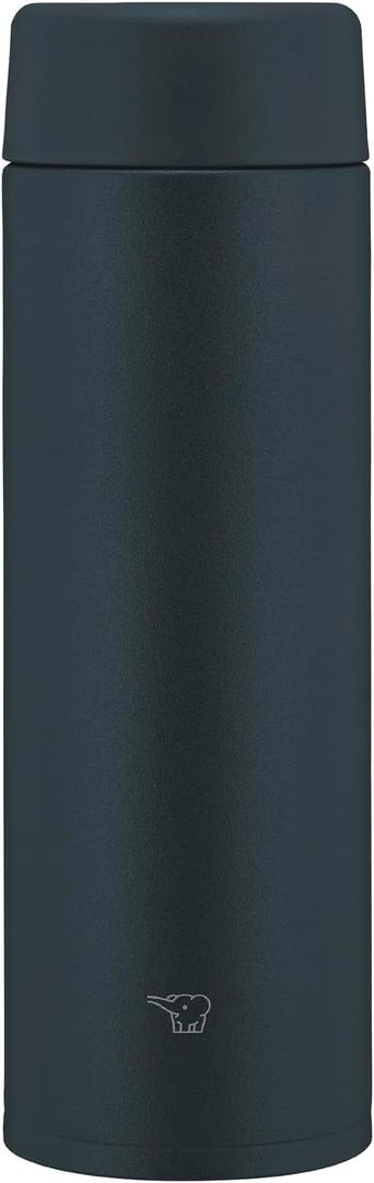 Zojirushi Su-AA48-BA Mahobin Stainless Steel Mug Water Bottle, 16.9 fl oz (480 ml), Screw Type, Dishwasher Safe, Seamless Stopper, Only 2 Cleaning Points, Black