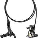 BUCKLOS Zoom Mountain Bike MTB 4 Piston Hydraulic Disc Brakes Set - Left Front 850mm Right Rear 1550mm Hydraulic Brake Aluminum Alloy Lever with Caliper is/PM Adapter Fit EBike/Fat Bike(Pre-Bled)