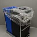 simplehuman 35 Liter / 9.3 Gallon Dual Compartment Under Counter Kitchen Cabinet Pull-Out Recycling Bin and Trash Can, Chrome