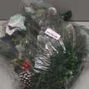 Artificial Christmas Tree for Outdoor Front Porch Decor, Real Touch Christmas Topiary, Realistic Potted Fake Faux Tree Plants for Indoor Garden Holiday Winter Decoration (29.5" White Flocked)