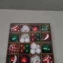 42PCS Shatterproof Christmas Ornaments Ball Set, 2.36 Inch Glittering Plastic Holiday Decorations with Hooks, Vibrant Colors Many Styles, Suitable for Christmas Tree Garden Christmas Decoration