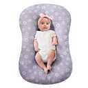 FUNUPUP Muslin Baby Lounger Cover Compatible with Snuggle Me Lounger, Infant Pillow Cover for Newborn, Removable Nest Slipcover for Boys and Girls, Only Cover, Purple Daisy