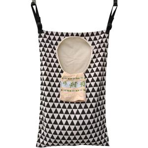 Adjustable Space Saving Door Hanging Laundry Hamper Bag with Stainless Steel Hooks