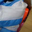 3 Packs Funny Inflatable Shark Costume Air Blow up Jumpsuit Fancy Dress for Adults Cosplay Party, Halloween, Christmas, Carnival, Blue, Pink, Gray