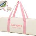 Mahjong Rack Bag with Dividers, Storage for Pushers, Pink 20inch, 20.8 x 5.1 x 6.7 Inches / 53 x 13 x 17 cm