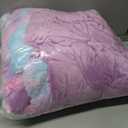 Lotus Karen Faux Fur Throw Blanket Tie-Dye Purple Rainbow - Big Bubble Rabbit Fluff Blanket for Couch, Large Fluffy Fuzzy Cozy Blanket,Thick Furry Plush Shaggy Blankets, 108x90 Inches