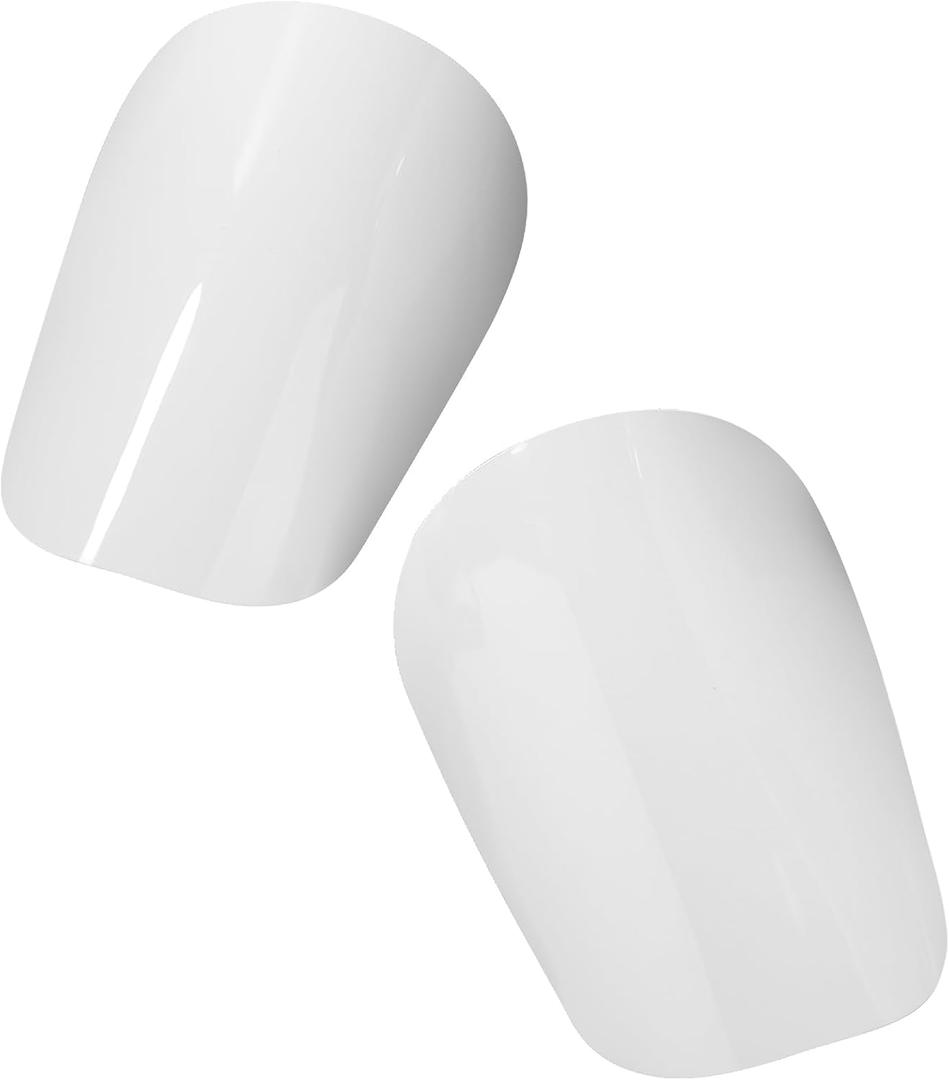 2pcs Mini Soccer Shin Guards, 5.04x3.35 Inch Small Football Shin Pads Youth Adults Shin Guards Tiny Shin Pads Protective Miniature Shin Guards for Men Women Boys Girls (Smooth Surface White)