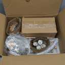 Drum Chandelier,18 Blue and Gold Round Ceiling Pendant Light Fixture Velvet Fabric Shade 4 Lights Modern Semi Flush Mount Hanging Chandelier for Dining Room Foyer Hallway