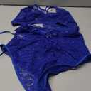 Avidlove Sexy Lingerie for Women High Waist Bra and Panty Set Strappy Babydoll Bodysuit (Medium, Sky Blue)