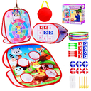 Bean Bag Toss Outdoor/Indoor Game Set for Kids  5IN1 Cornhole Family Party Toys Age 38 Years Toddlers Children/Backyard Throwing Toy to Boys Girls Birthday/Christmas/Easter Kid Gift, Animals