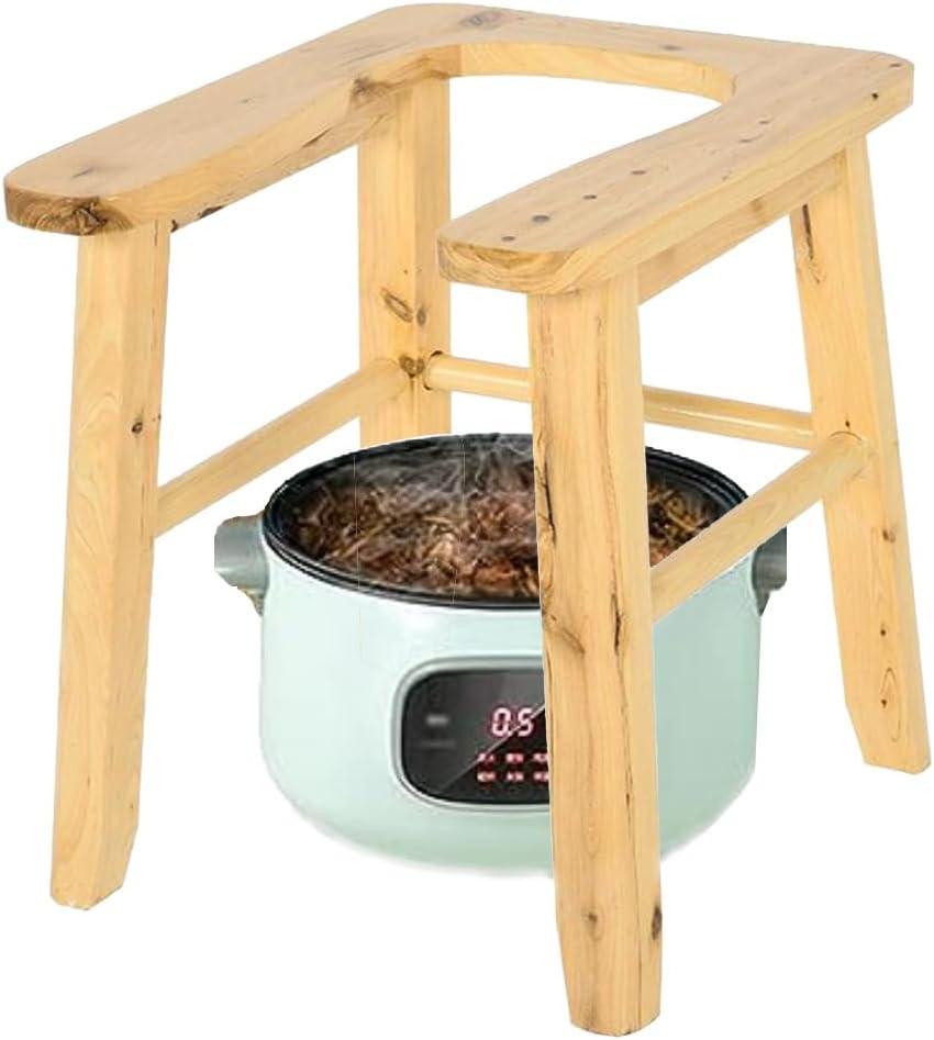 Wooden U-Shape Yoni Steam Seat,Wooden Steaming Seat with Four Legs,Yoni Steamer Chair,Yoni Steamer Seat for Toilet,Steaming Chair V Steam at Home Kit 13.4x11.8x15.7LxWxH(No Steamer)