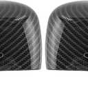 X AUTOHAUX Pair New Exterior Rear View Mirror Housing Door Wing Mirror Covering Cap Carbon Fiber Pattern for Mercedes Benz a B C E GLA Class W204 W212