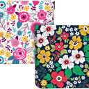 2Pcs PU Leather Small Squeeze Coin Purse Pouch Mini coin Bag Unique And Cute Wallet Cosmetic Bags Change Bag For Women Girls Men Yellow and white flowers