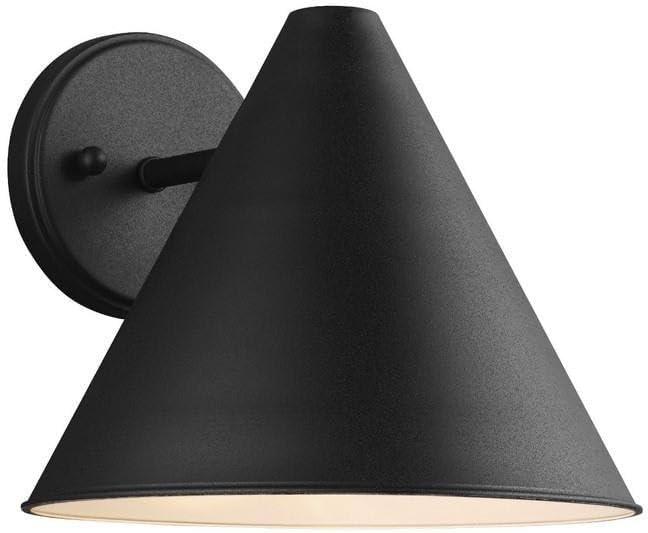 Sea Gull Lighting 8538501-12 Crittenden One Outdoor Wall Lantern Outside Lighting, Black Finish