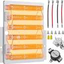 Upgraded Dryer Heating Element Kit for Speed Queen Dryer Parts Replaces 503978 964p3 510329 61928 Heating Element, for Maytag Speed Queen Dryer Parts ADE3SRGS173TW01 ADE3LRGS171TW01