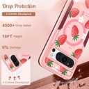 2 x for Google Pixel 8 Pro Case - Compatible with MagSafe Women Girls Cute Magnetic Protective Cover Girly Kawaii Strawberry Heavy Duty Shockproof Design for Google Pixel 8 Pro Phone Cases