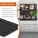 PEKGRIL 17X8 Inch Large Slatwall Shelves Set of 2, Metal Slat Wall Shelves Accessories, Flat Display Shelves for Slat, Metal Retail Display for Storage and Organization, Black