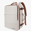 Taygeer Backpack for Women, College Backpack with Laptop Compartment & Shoe Pouch, 35l Travel Laptop Mochila Carry On Luggage, Airline Approved Personal Item Bag For Weekender Gym Hiking, Khaki White