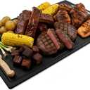 Thirteen Chefs Extra Large 30 x 18 Inch Grooved Cutting Board - Carving Meat, BBQ, Fish, Meat and Game 1/2 Inch Thick Black HDPE Plastic, 10 pounds
