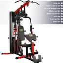 Fitvids Home Gym Equipment, Multifunctional Full Body Workout Weight Machine Station with Weight Stack, All in One Exercise Equipment with Pulley System & Seated Rowing for Home Gym Strength Training