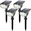 Solar Spot Lights Outdoor,IP65 Waterproof 40 LEDs Landscape Spotlights,USB & Solar Powered Wall Lights,3 Modes Outdoor Solar Garden Lights for Yard Porch 4 Pack (Cool White)