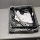 Allpop TV Tray Table, TV Dinner Tray for Eating Set of 2, Adjustable Folding Laptop Table with 6 Heights & 3 Tilt Angles, Cup Holder on Couch & Bed, Black