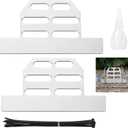 Otoolling 2 Pcs Headstone Flower Saddle Floral Saddle Securing Aluminum Anchor Windproof with Adhesive and Zip Ties for Headstone Floral Arrangements Decor