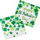 50-Piece St. Patrick's Day Party Supplies Kit Irish Themed Set Lucky Shamrock Napkins Accessories for Irish St. Patrick's Party Dco