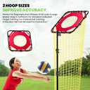 Volleyball Training Equipment, Volleyball Net System with Freely Height-Adjustable for Backyard, Volleyball Practice Net for Serving Setting Spiking, Easy Set Up for Indoor and Outdoor Use, 18"