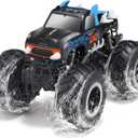 Threeking 1:16 Waterproof Monster Truck Toys RC Cars Amphibious Remote Control Car Trucks 4WD All Terrain Off-Road Pickup Toy for 6 7 8 9 10 11 12 Year Old Boys Girls Kids Gifts Presents