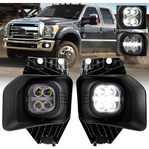 LED Fog Lights with Daytime Running Lights for Ford 2011 2012 2013 2014 2015 2016 F250 F350 F450 F550 Fog Light Assembly OEM Bumper Driving Fog Lamp Upgrade for Ford F250 11-16