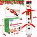 12 Pack Christmas Crackers, No Snap Christmas Party Favors with Six Different Pattern Design, Christmas Poppers with Crown and Joke for Xmas Gifts Holiday Party Favors Supplies Table Decorations