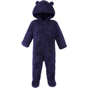 Hudson Baby Unisex Baby Fleece Sleep and Play (3-6 Months, Navy Bear)