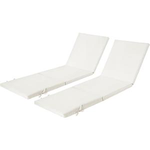 2 Pack 77x24 inch Lounge Chair Cushions for Outdoor Furniture, Large 2" High-Resilience Foam Chaise Cushion for Patio Pool Garden