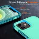 SPIDERCASE Designed for iPhone 12 Case/iPhone 12 Pro Case, [10 FT Military Grade Drop Protection] [with 2 pcs Tempered Glass Screen Protector] Protective Cover for iPhone 12/12 Pro (Green)