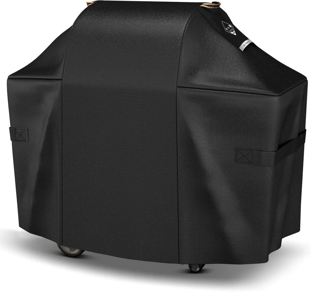 Ultimate Durable Grill Cover for Weber Genesis 300 & Genesis II 300 Series Grills,Heavy Duty Waterproof Rip-Proof 58" BBQ Cover, Fade Resistant 7130 Gas Grill Cover with Strap for Weber 3 Burner Grill