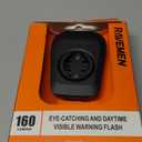 RAVEMEN FR160 Compatible with Garmin Bike Computer, Bike Light for Being Seen, Compact Flashing Light for Bike Safety with 6 Modes, Side Visibility (Patent Protected)