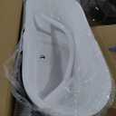 70" Acrylic Freestanding Bathtub, Double Ended Free Standing Tub, Soaking Tub with Integrated Slotted Overflow, Toe-Tap Chrome Drain, cUPC Certified, Glossy White