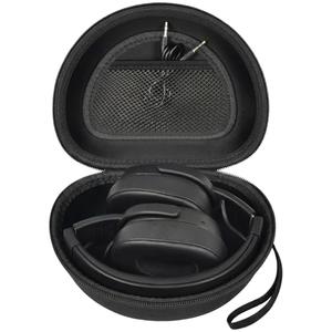 Headphone Case for Skullcandy Crusher/Hesh/Evo Wireless Over-Ear Bluetooth Earphones, for JLab JBuds Lux ANC, for TOZO HT3/HT2 Headphones and More Noise Cancelling Foldable Headset-Box Only(All Black)
