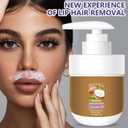 Facial Hair Removal Cream，Coconut Womens Facial Hair Removal Cream for Women for Upper Lip and Chin Hair，Natural Hair Removals Creams for Sensitive Skin Mild and Non Irritating 3.52 Fl.Oz