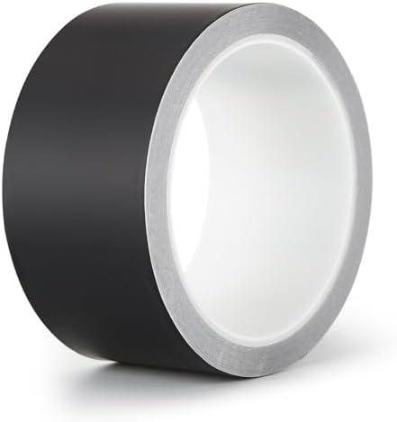 LLPT Aluminum Black Foil Tape Matt None Reflective Heavy Duty 3.94 Mil 2 Inch x 33 Feet High Thermal Conductive Adhesive Hot Cold Air Duct Tape for Metal Repair Pipe, (NC233)