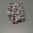 Brite Star 100 Count Mini String Christmas Lights, Red - 22 feet Indoor/Outdoor Christmas Tree Lights with White Wire