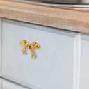 DOITOOL Vintage Bowknot Cabinet Pull Handles 1.96X1.37X3.93In Metal Drawer Knobs Set of 4 for Dressers Cupboards Decorative Hardware