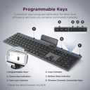Lenovo 700 Modern Wireless Keyboard, 2.4 GHz Dongle & Dual Bluetooth Connection, AES-128 Encryption, 36 Month Battery Life, Luna Grey