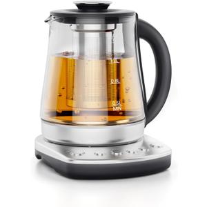 olayks Electric Kettle with Infuser, Hot Water Kettle Electric Tea Kettle with Temperature Control, 2H Keep Warm, 1200W Fast Heating for Boiling Water Tea Coffee, 1.5L