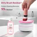Norate Electric Makeup Brush Cleaner Machine & Deep Cleaning Solution Set, Automatic Spinning Washer with 1.98 Fl.Oz Cruelty-Free Shampoo, Quickly Removes Residue, Ideal Gifts for Women, Makeup Lover