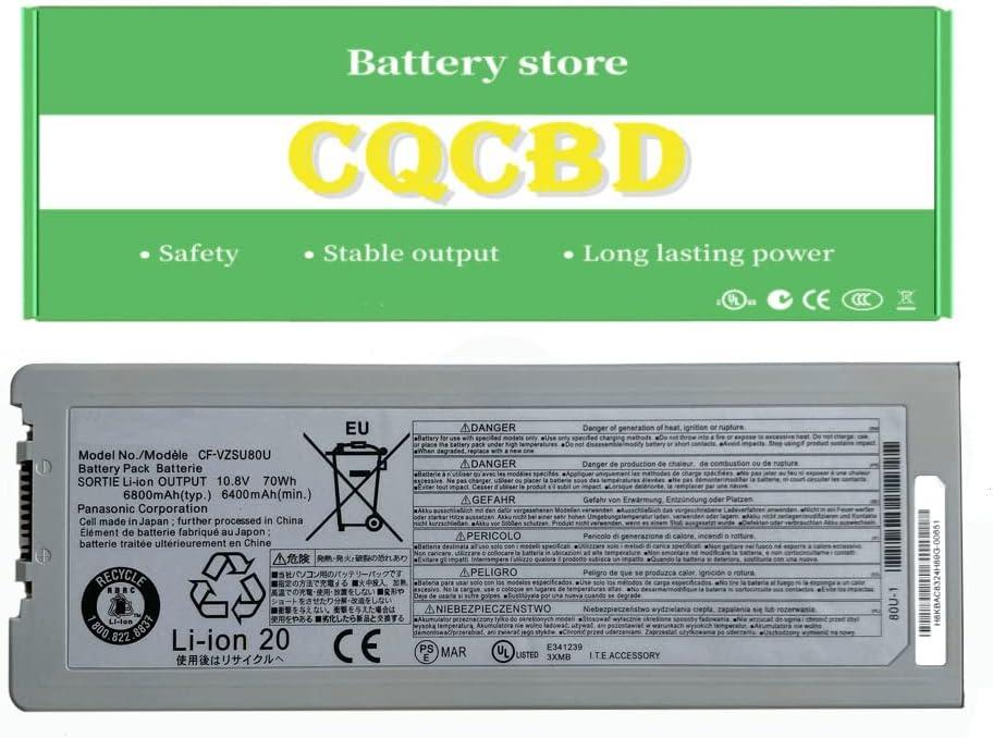 CQCBD CF-VZSU80U Compatible Battery for Panasonic Toughbook CF-C2 Tablet PC Notebook CF-VZSU82U CF-VZSU83U CF-C2AECCHCE Laptop (10.8V 70Wh/6800mAh)
