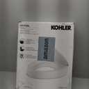 KOHLER 25875-0 Hyten 3" Height, Elevated Soft Close Elongated Toilet Seat, Contoured Seat with Grip-Tight Bumpers, Quick-Attach Hardware, No Slam Toilet Seat, White